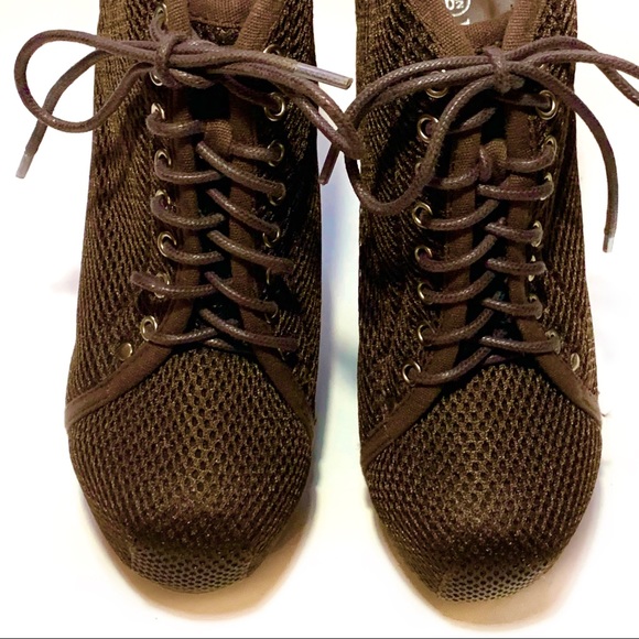 Vintage Brand Brown Lace Up Platforms: Size 6.5 - Picture 4 of 8